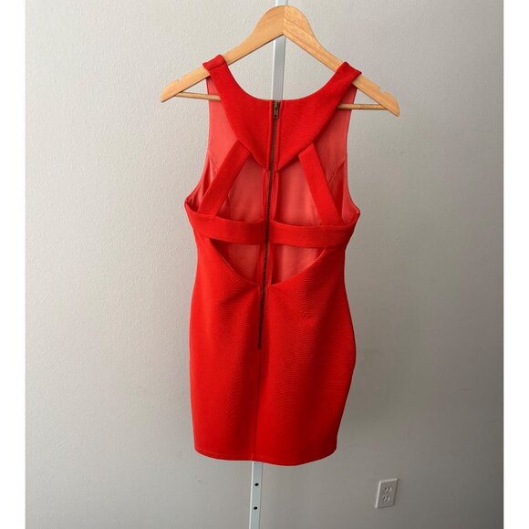 Ladakh Dress Medium Orange Cut Out Back BodyCon Romantic Fairy Grunge Coquette - Picture 14 of 14